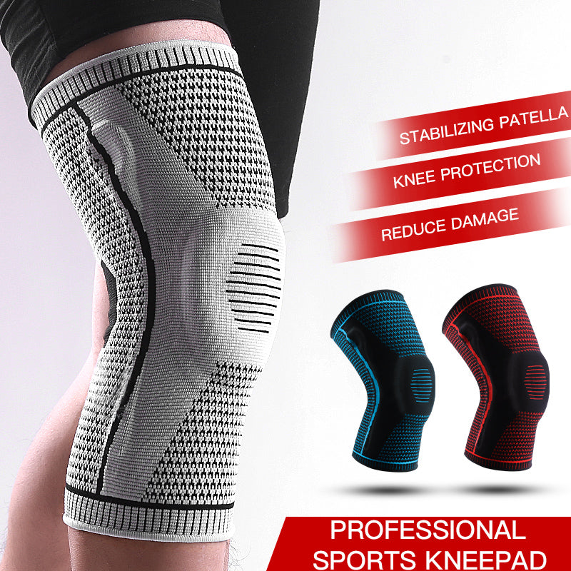 Compression Sports Silicone Spring Breathable Knee Pads