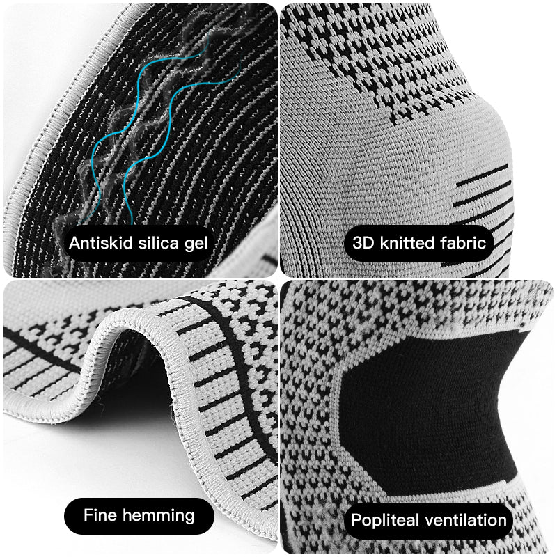 Compression Sports Silicone Spring Breathable Knee Pads