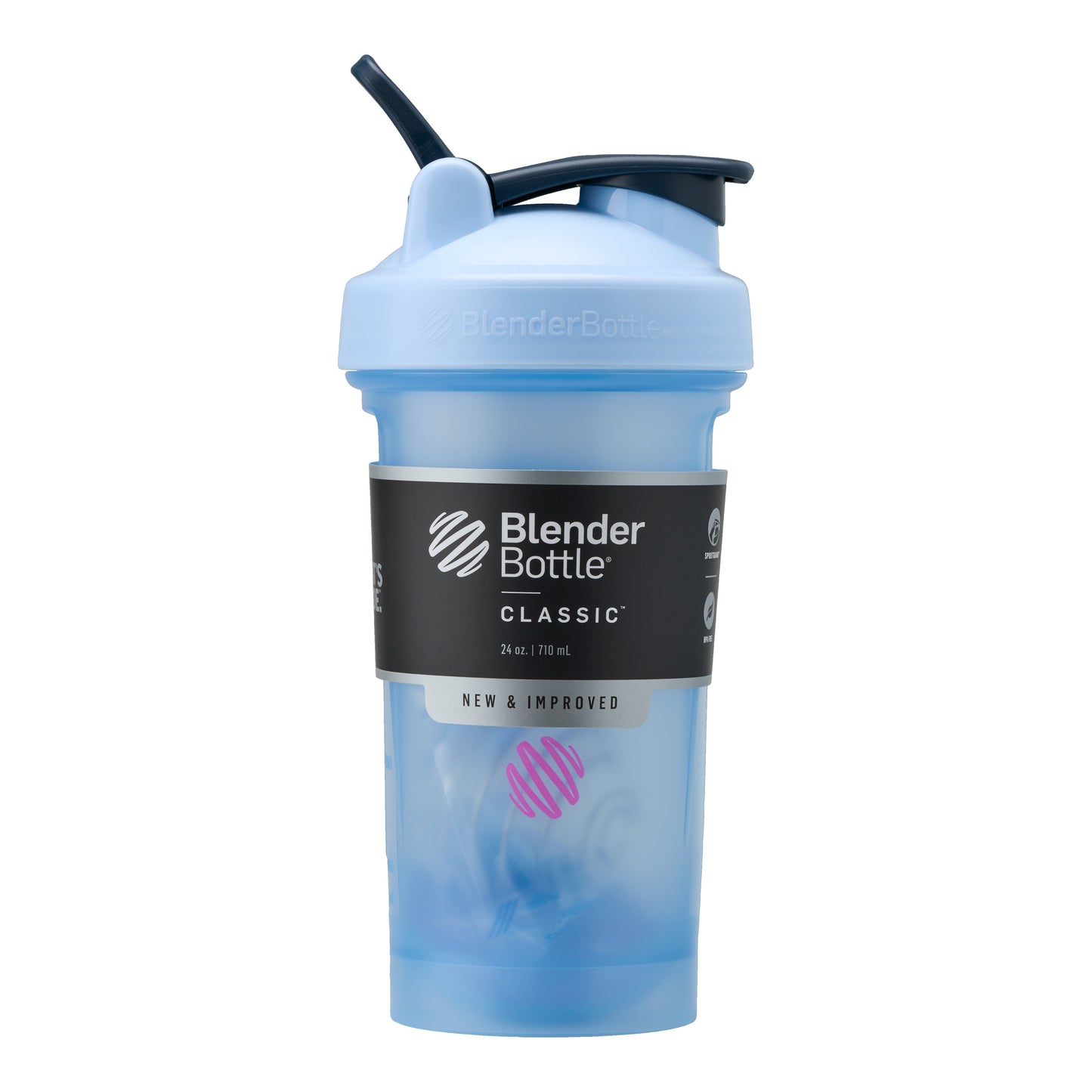 Classic V2 24 Oz Blue Shaker Cup with Flip-Top Lid