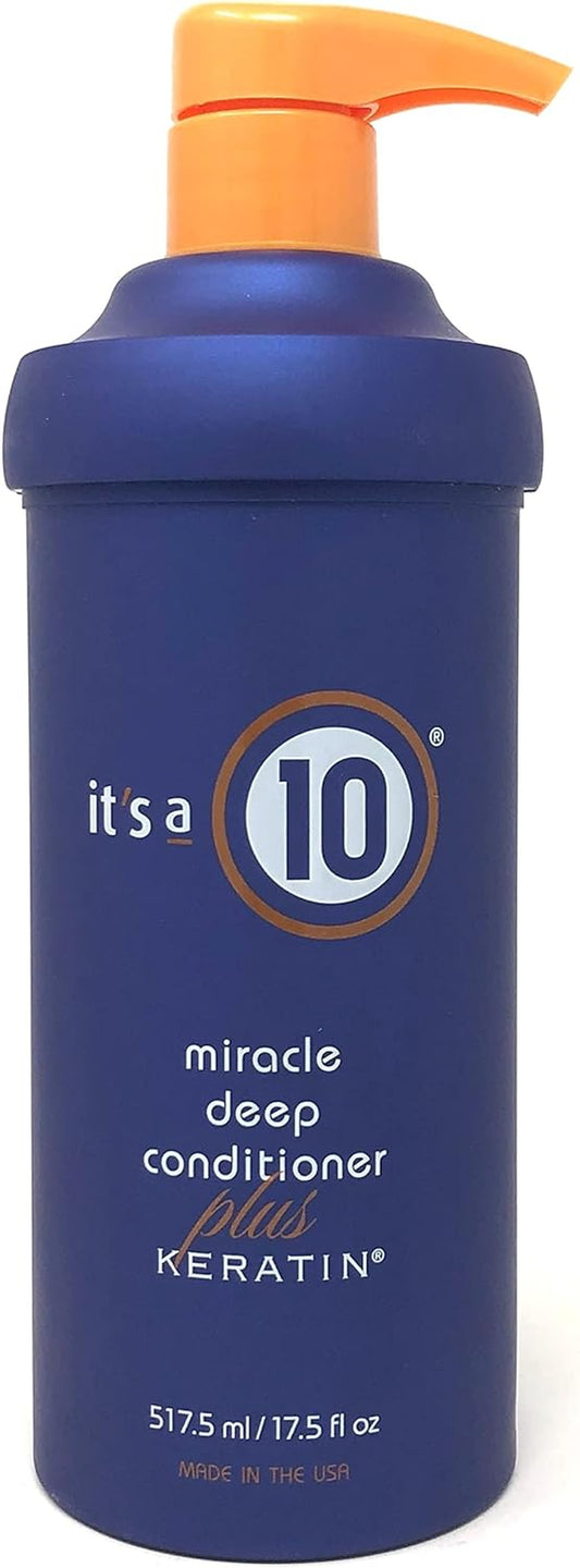 It'S a 10 Miracle Deep Conditioner plus Keratin for Unisex, 17.5 Ounce