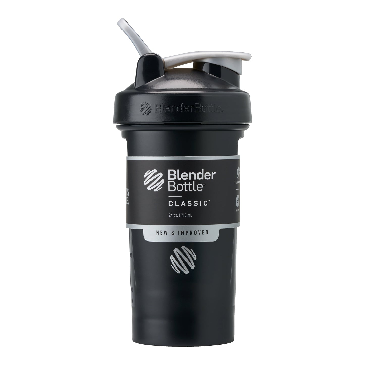 Classic V2 24 Oz Black Shaker Cup with Flip-Top Lid