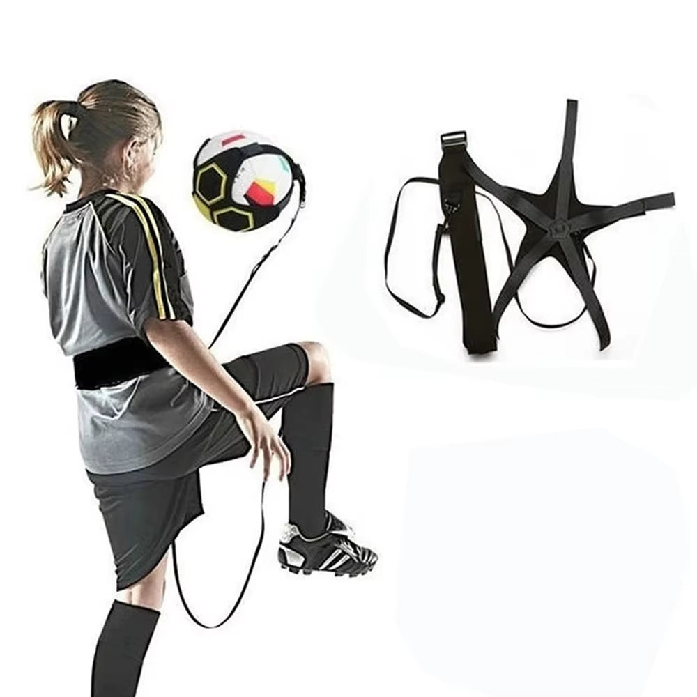 Soccer Ball Juggle Bags Children Auxiliary Circling Training Belt Solo Soccer Football Trainer Kick for Kids Equipment Gift