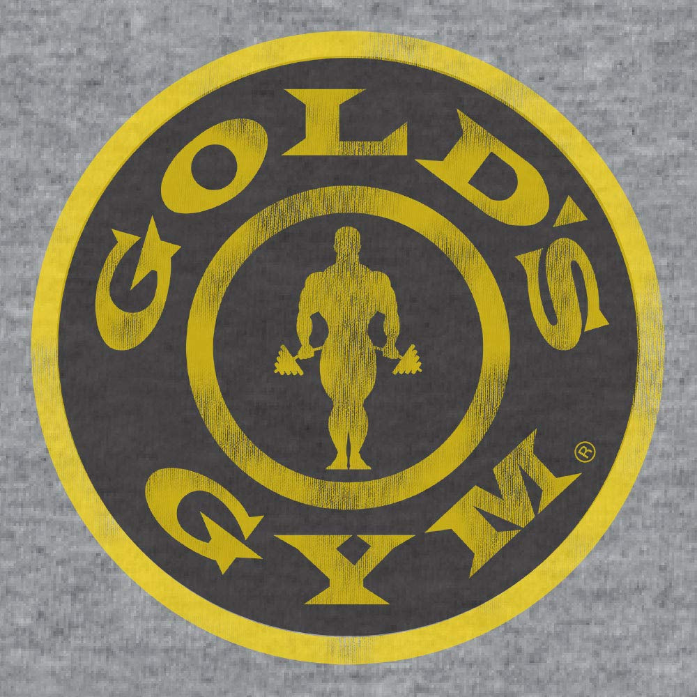 Gold'S Gym Circle Logo | Soft Touch Tee-X-Large,Grey Snow Heather