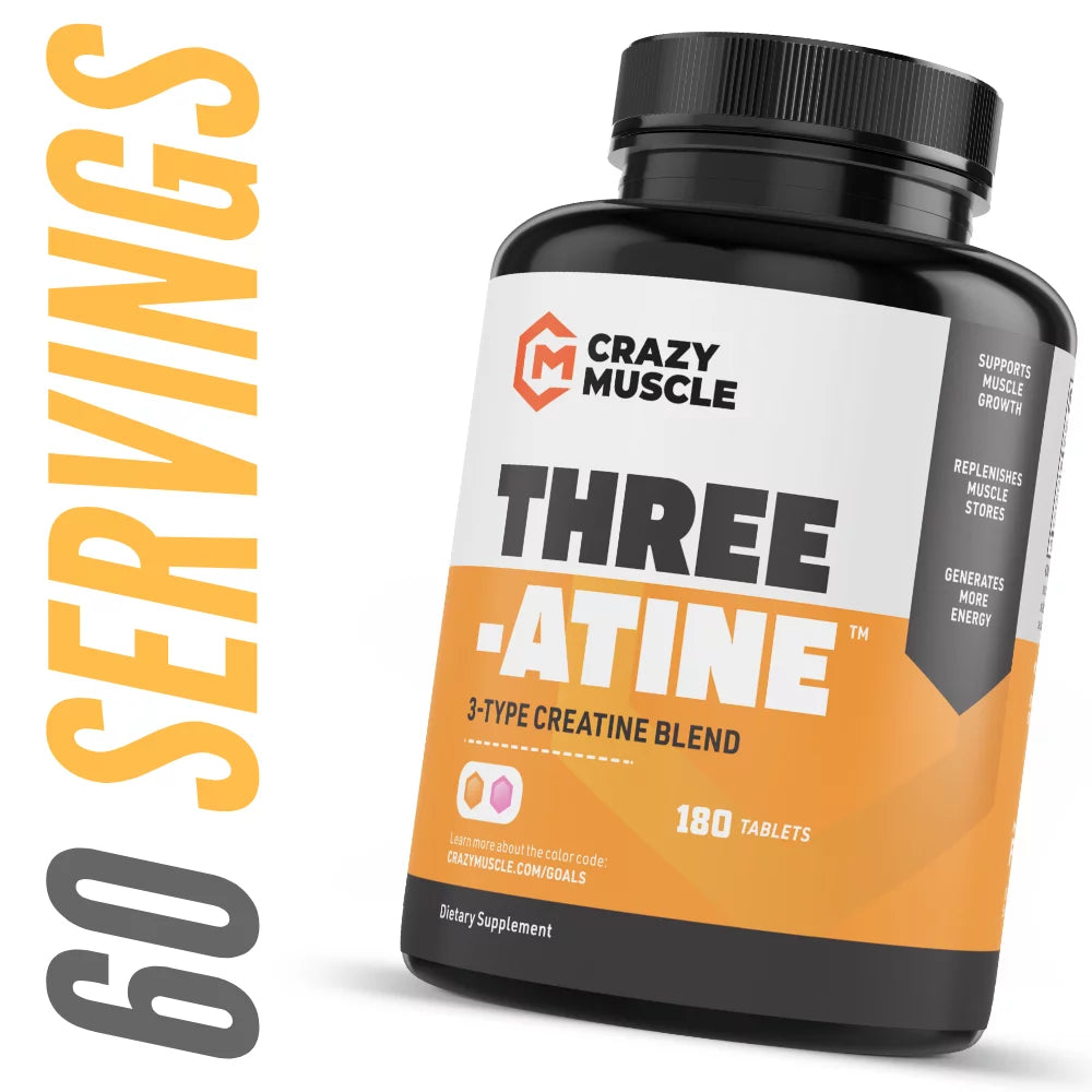 Creatine Pills (2 Month Supply) 5,000Mg per Serving - 180 Creatine Tablets (Better than Creatine Capsules) - Muscle Gain Supplement with 5G of Creatine Monohydrate, Pyruvate + AKG - Optimum Strength