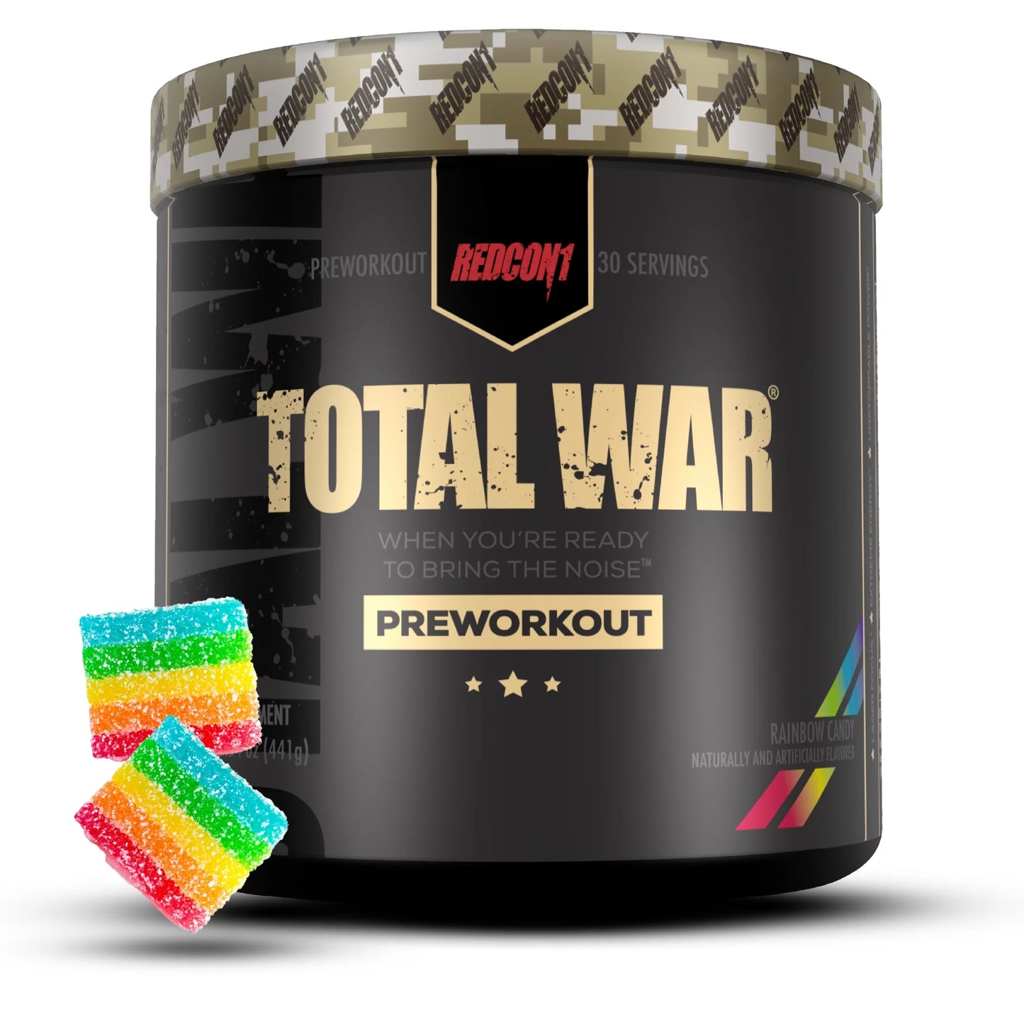 Total War Preworkout, Rainbow Candy, Powder, 30 Servings