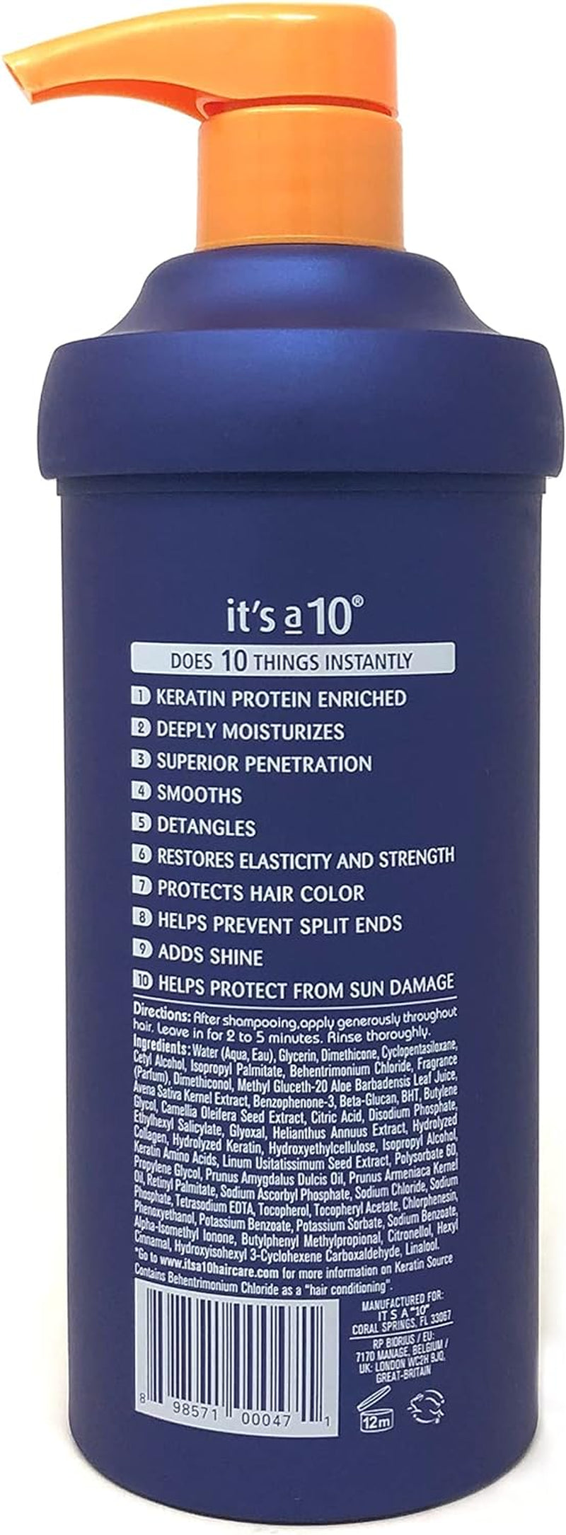 It'S a 10 Miracle Deep Conditioner plus Keratin for Unisex, 17.5 Ounce