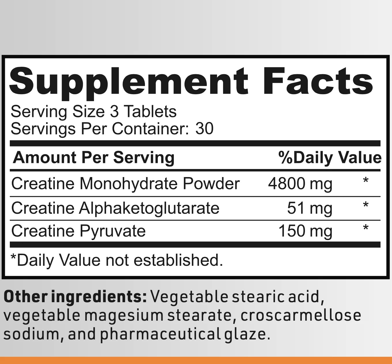 Creatine Pills (2 Month Supply) 5,000Mg per Serving - 180 Creatine Tablets (Better than Creatine Capsules) - Muscle Gain Supplement with 5G of Creatine Monohydrate, Pyruvate + AKG - Optimum Strength